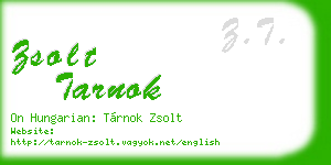 zsolt tarnok business card